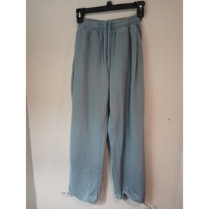 Women's Anaobai Ameicon Blue Jogger Casual Drawstring Pants Size Small